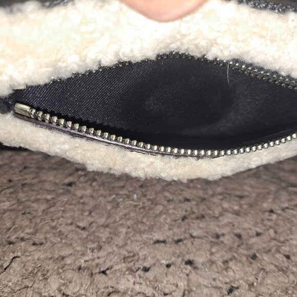 COACH-Rhyder-Shearling Black Leather-36490-Crossbody-Bag Charm-Near Mint - Picture 8 of 8